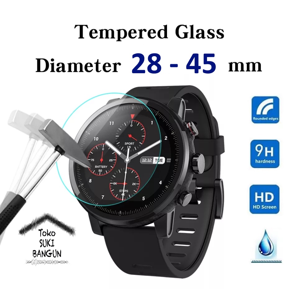 Universal TEMPERED GLASS Bulat Jam Tangan Smart Watch Screen Protector