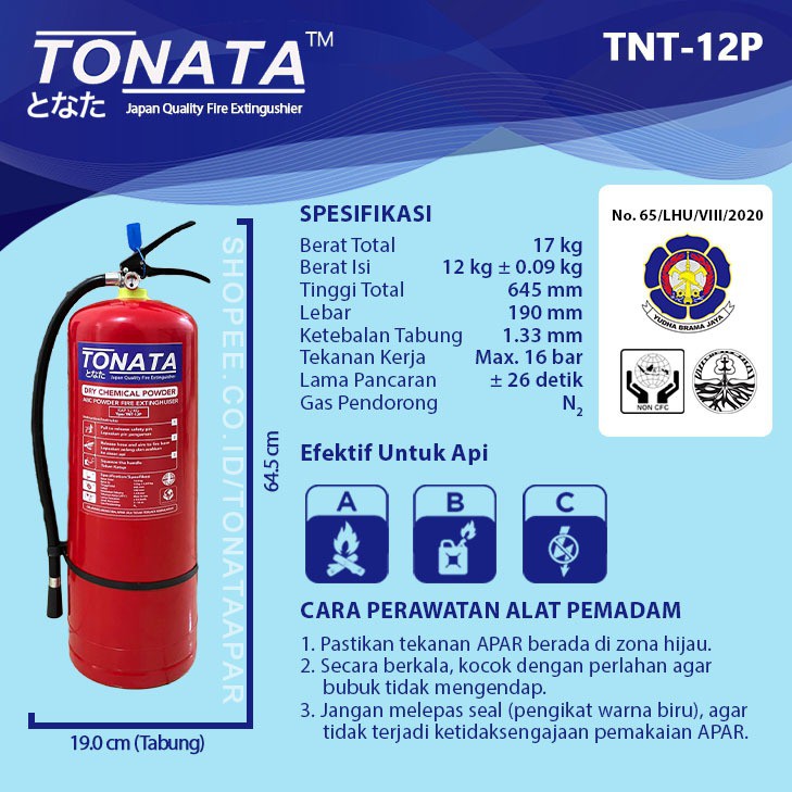 APAR 12KG TONATA / ABC Powder / Set Komplit