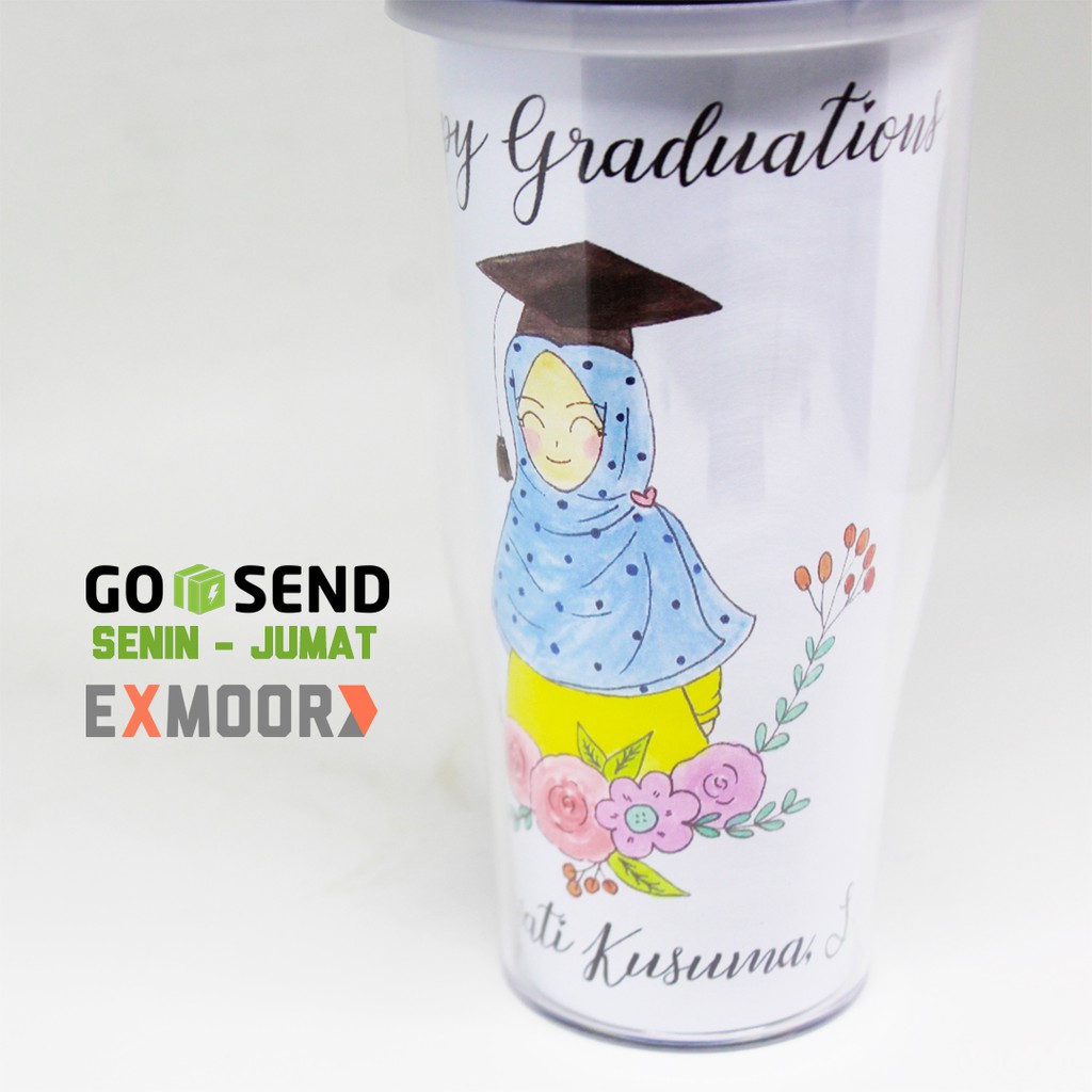 Exmoor Tumbler Wisudawati Hijab 2 Untuk Kado Wisuda