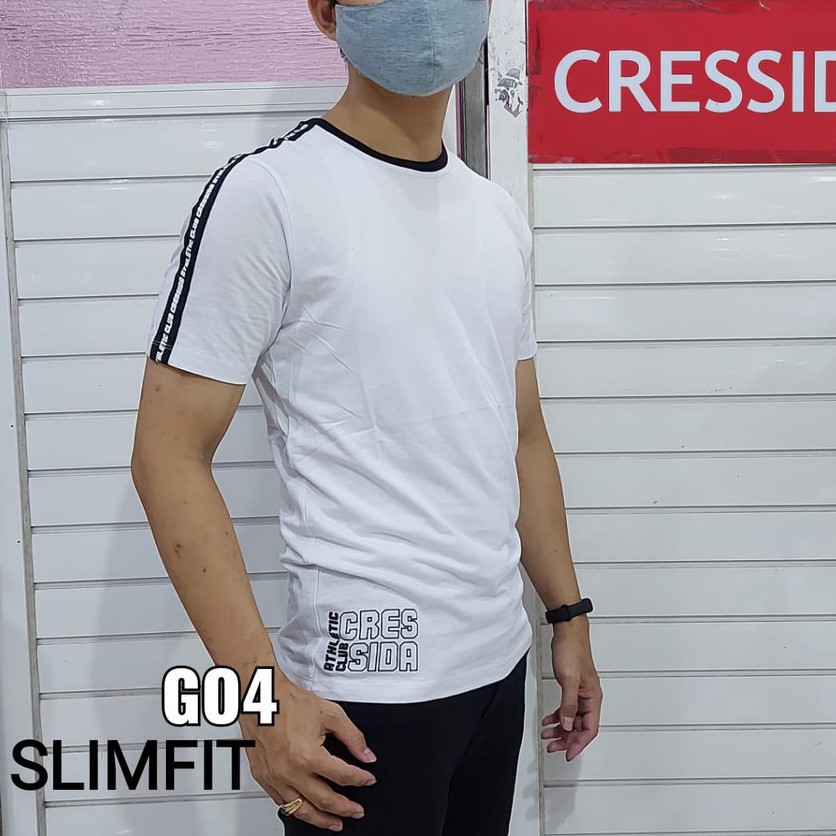 gos CRESSIDA KAOS Pakaian Pria Atasan Kaos Oblong Casual Santai Slimfit Lengan Pendek Original Brand