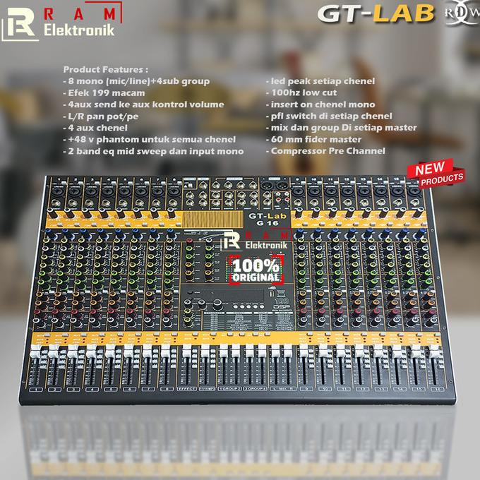 Mixer Audio GT Lab 16 Channel G16 G 16 Original By RDW Star Seller