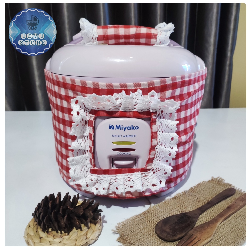 SARUNG MAGICOM Untuk 1,8L atau 2L Bisa Pilih dengan TUTUP atau SARUNG GAGANG Motif Kotak-kotak dari Ismi Store