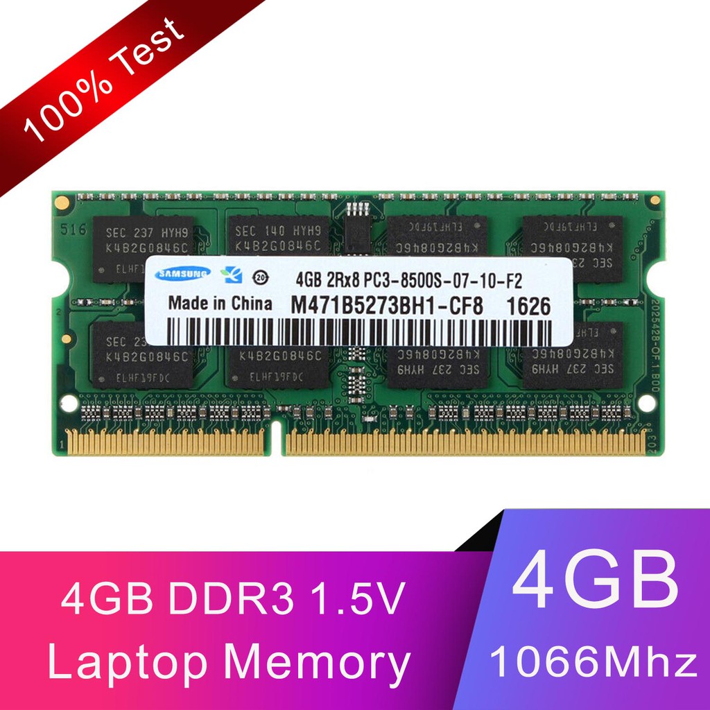1pcs Samsung 4gb 2rx8 Ddr3 1066mhz Pc3 8500s 204pin So Dimm Laptop Ram Chipset For Intel Amd Cpu Shopee Indonesia