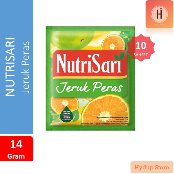 

Nutrisari Jeruk Peras Minuman Serbuk Instant Renceng isi 10 Sahset 14 Gr