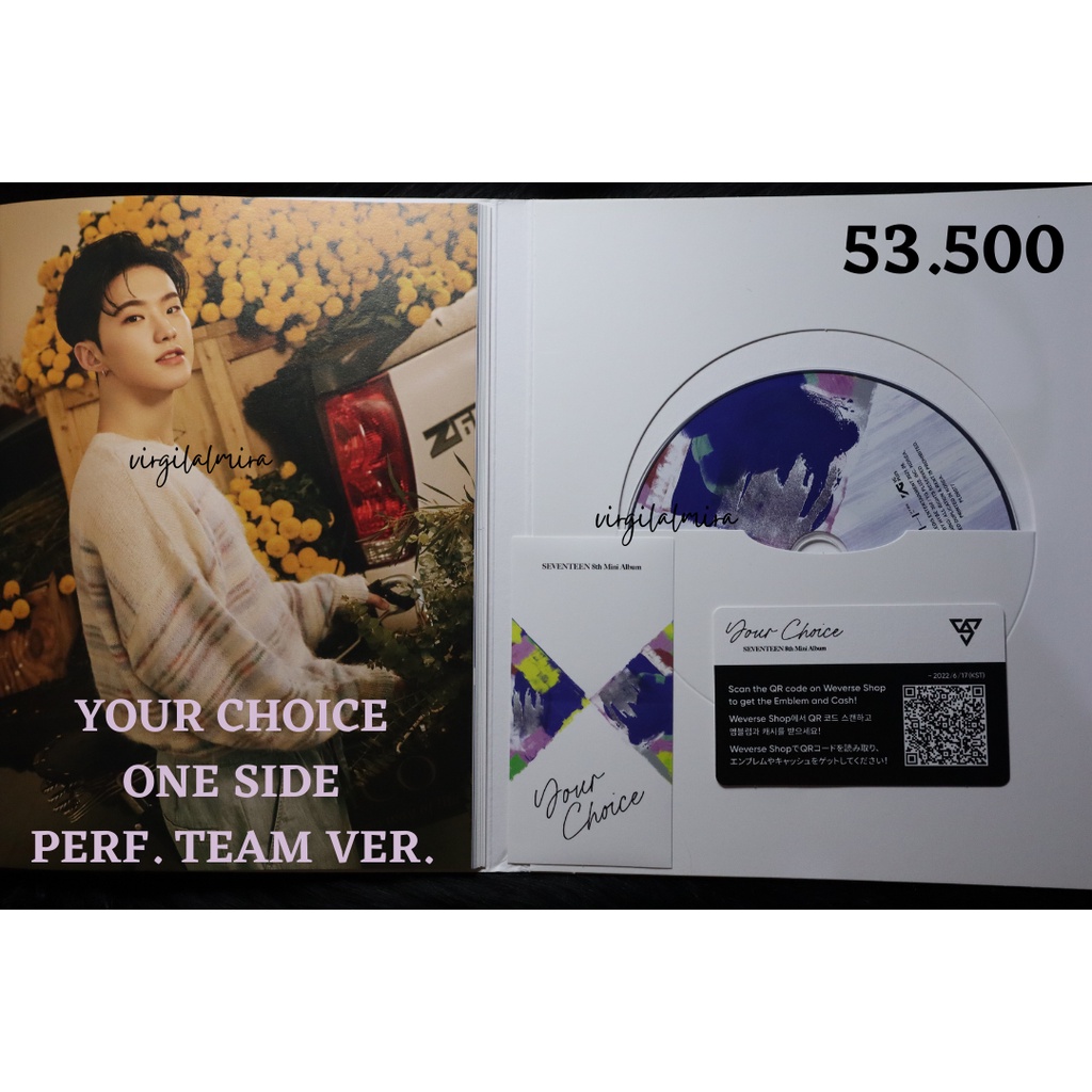 [SHARING] YOUR CHOICE SEVENTEEN ONE SIDE BESIDE OTHER SIDE