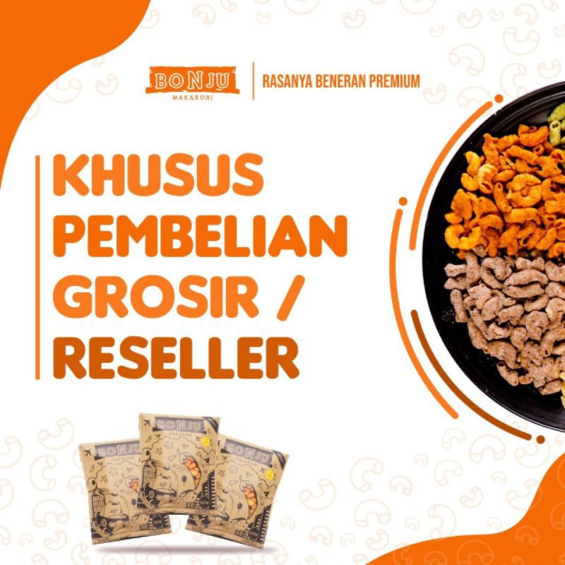 

{FREE 2 PCS BONJU 100GR} MAKARONI BONJU PREMIUM SEMUA RASA