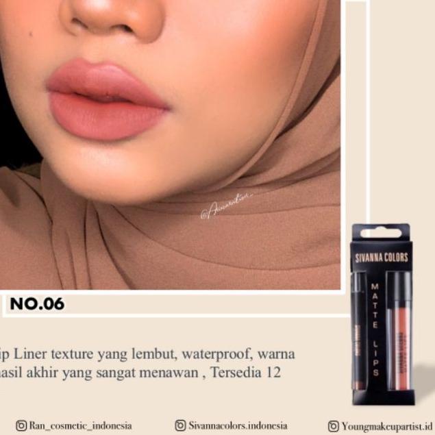 ♞ Sivanna colors Lipstik matte 2in1 varian accesories bedak RAN original Thailand ➢