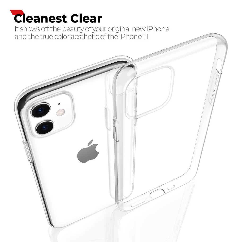 Casing Soft Case TPU Transparan Ultra Tipis untuk iPhone 6 / 7 / 8 Plus / X / XR / A7