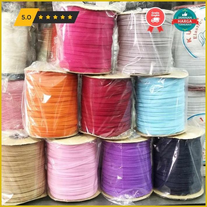 

Kerajinan Tangan Tali Karet Kolor Elastis Warna 5Mm Per Roll Promo