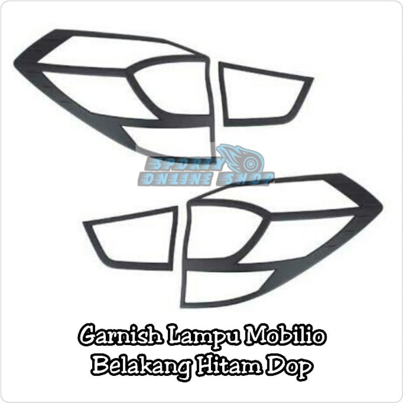 Paket Garmish Lampu Mobilio New Depan &amp; Belakang Hitam Dop