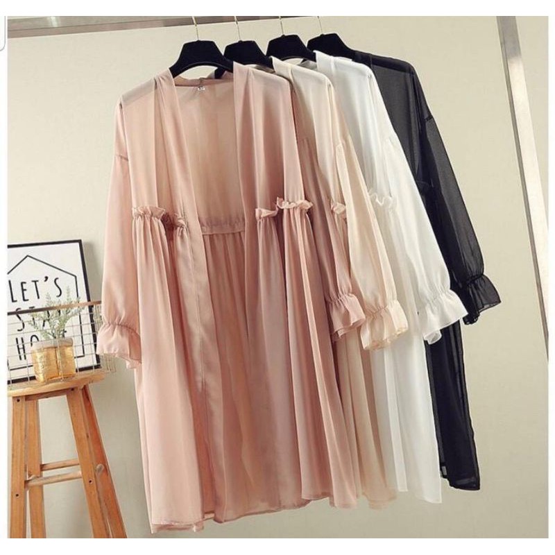 DELAYA OUTER/CARDIGAN CERUTY/LONG CARDI TERAWANG