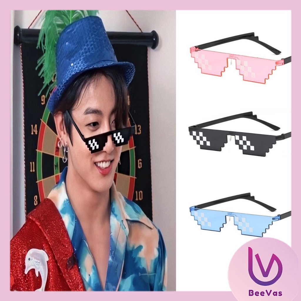 BV.ID •KC094 KACAMATA THUG LIFE MOSAIC FASHION DESIGN KOREA UNIK KACAMATA FASHION PRIA WANITA MURAH