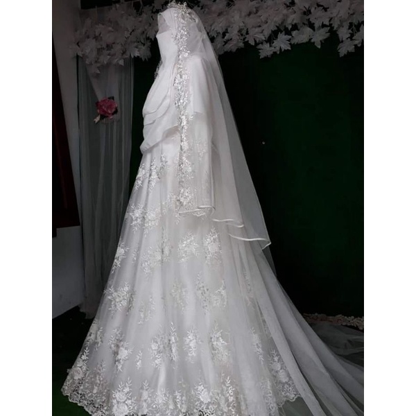 set gaun akad syari bercadar ndahlia hijab