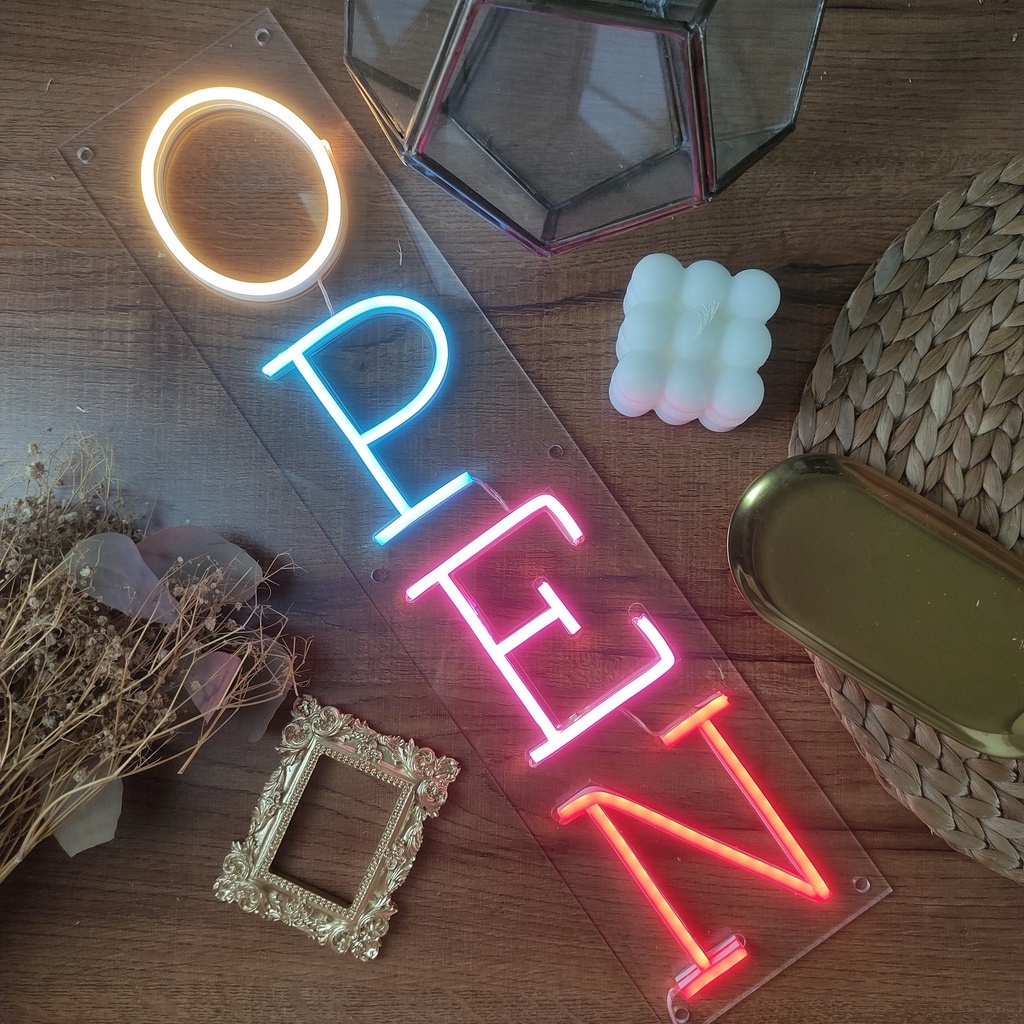 Jual NEON LED OPEN / NEON OPEN / NEON TULISAN OPEN / LAMPU TULISAN OPEN