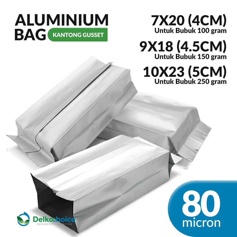 Aluminium Bag/Kemasan Aluminium Foil Gusset/Kantong Gusset