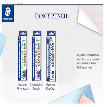 

Pencils : Staedtler Geometri 2B ( Red-Blue-Green)