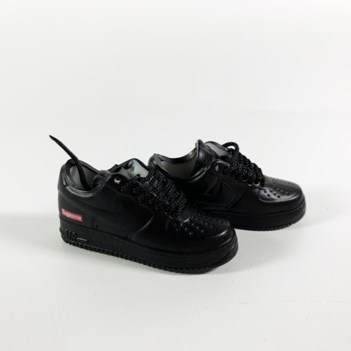 AIR FORCE 1 ONE SUPREME LOW BLACK 3D SNEAKERS KEYCHAIN MINIATUR