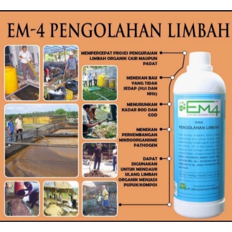 EM4 Pengolahan Limbah dan Toilet WC Effective Micro Organisme 1L