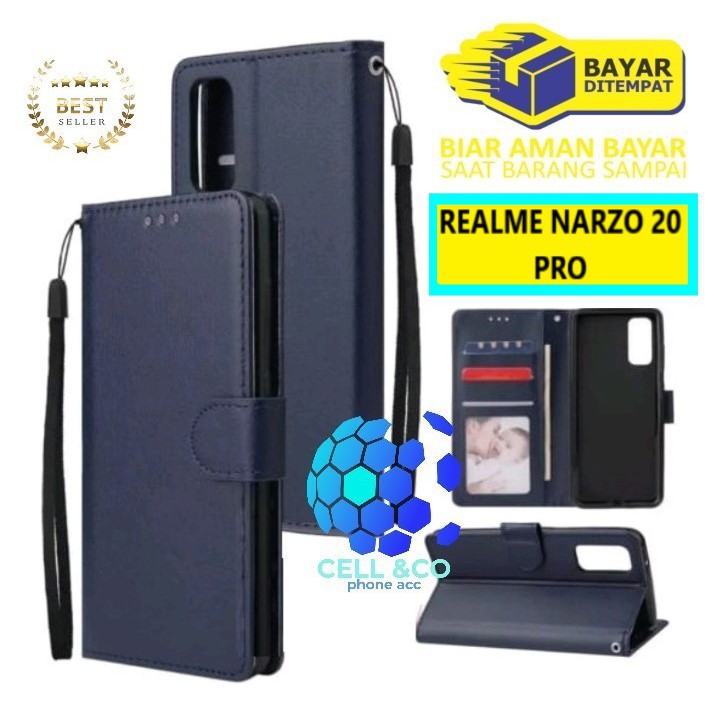 Flip cover REALME NARZO 20 PRO Flip case buka tutup kesing hp casing hp case Premium leather wallet