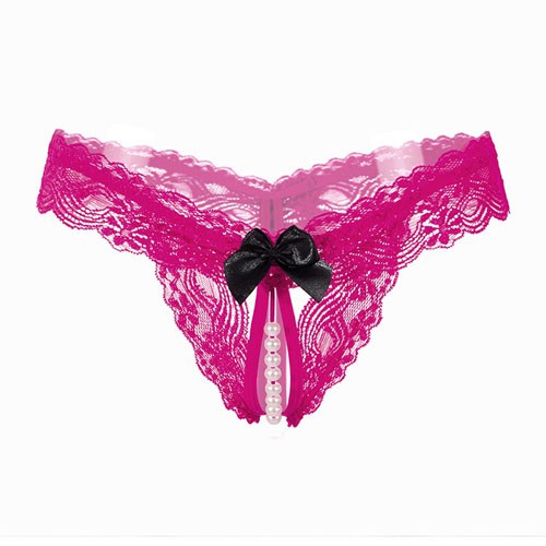 G String Women Pearl Bottom G-string Lace Sexy Underwear Bikini C056