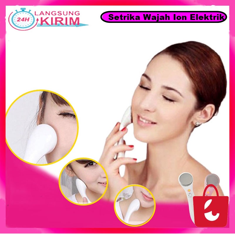 [Bisa Cod] Setrika Wajah Ion Face Massager Penghilang Keriput Alat Kecantikan Korea