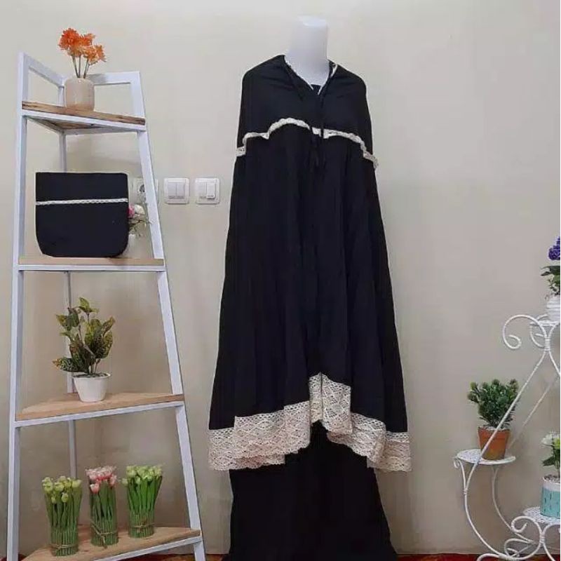 mukena plisket renda