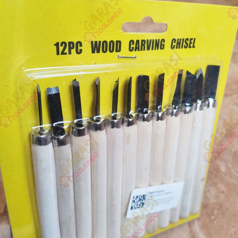 alat pahat seni 12 pcs wood carving chisel alat pahat kayu alat ukir kikir kayu pisau pahat