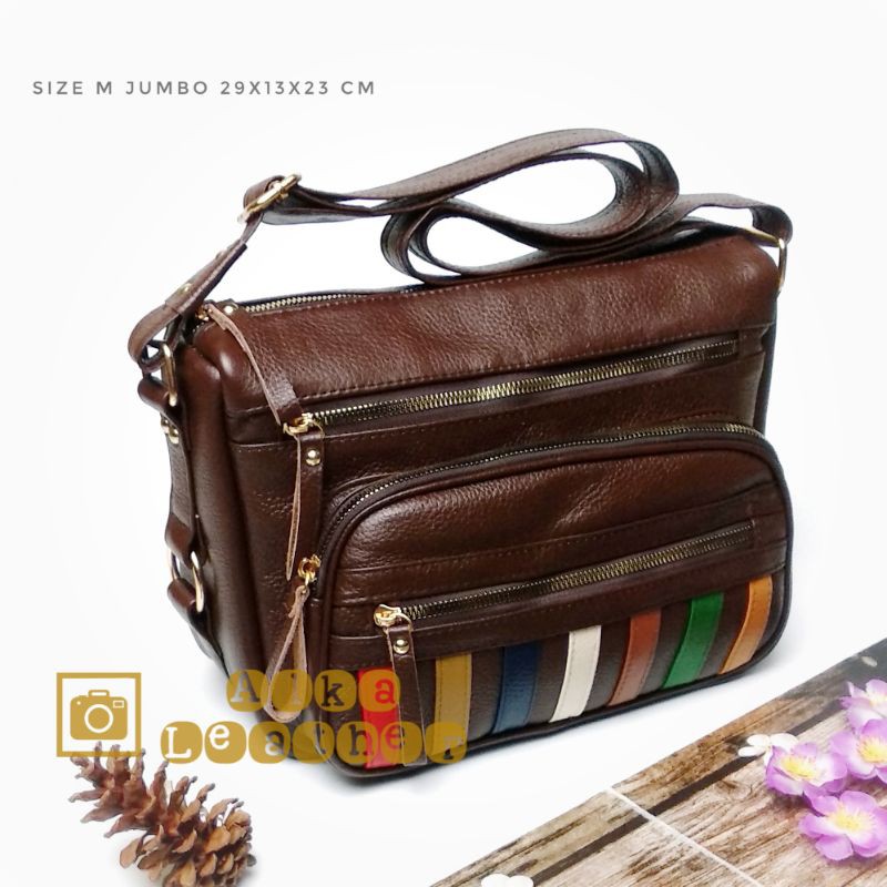 Tas Kulit Tas Selempang Wanita Tas Papirut Size M Jumbo