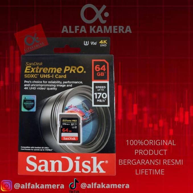 memori sandisk extreme pro sd 64gb