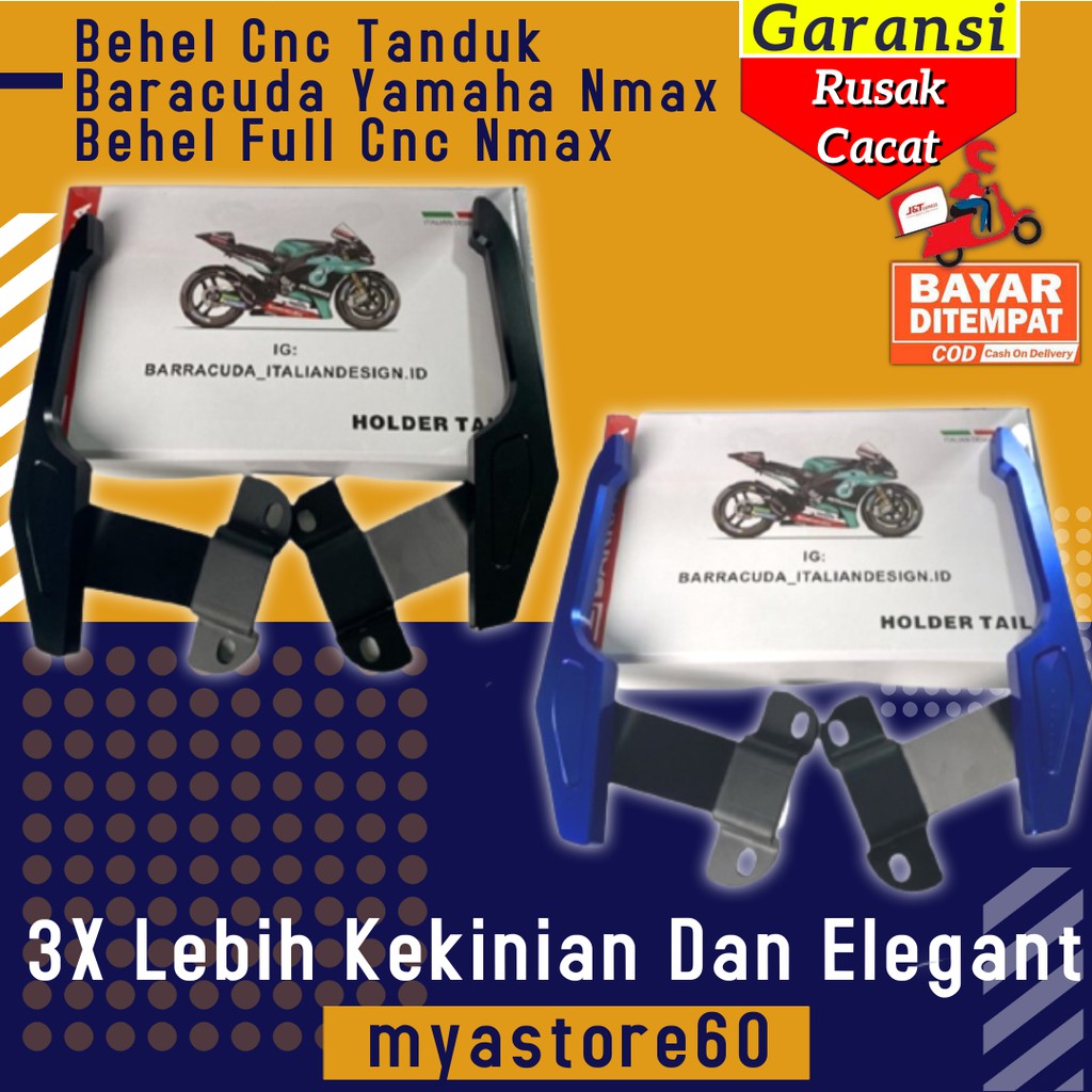 Behel Cnc Tanduk Baracuda Yamaha Nmax Behel Full Cnc Aksesoris Variasi Yamaha Nmax Old Lama