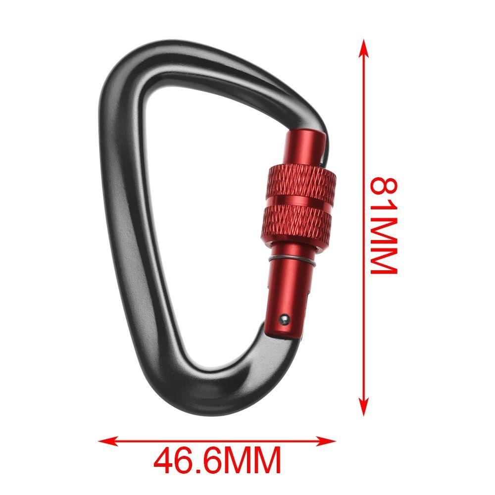 WONDER Carabiner Pendaki 6warna Bentuk D Alat Outdoor Quickdraws Lock