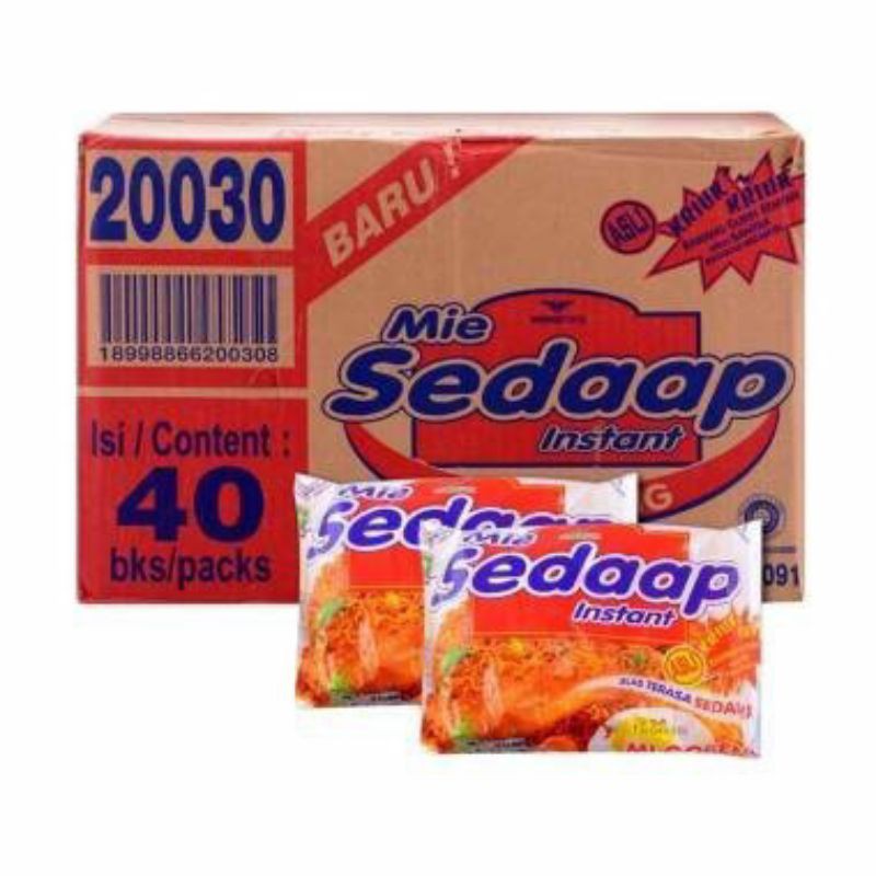 MIE SEDAP GORENG 1 BOX ISI 40 / MIE SEDAP GORENG 1 DUS ISI 40