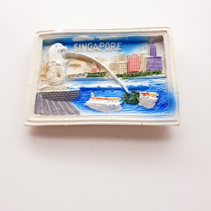 3D Fiber Souvenir Negara magnet Kulkas Tempelan kulkas SINGAPORE