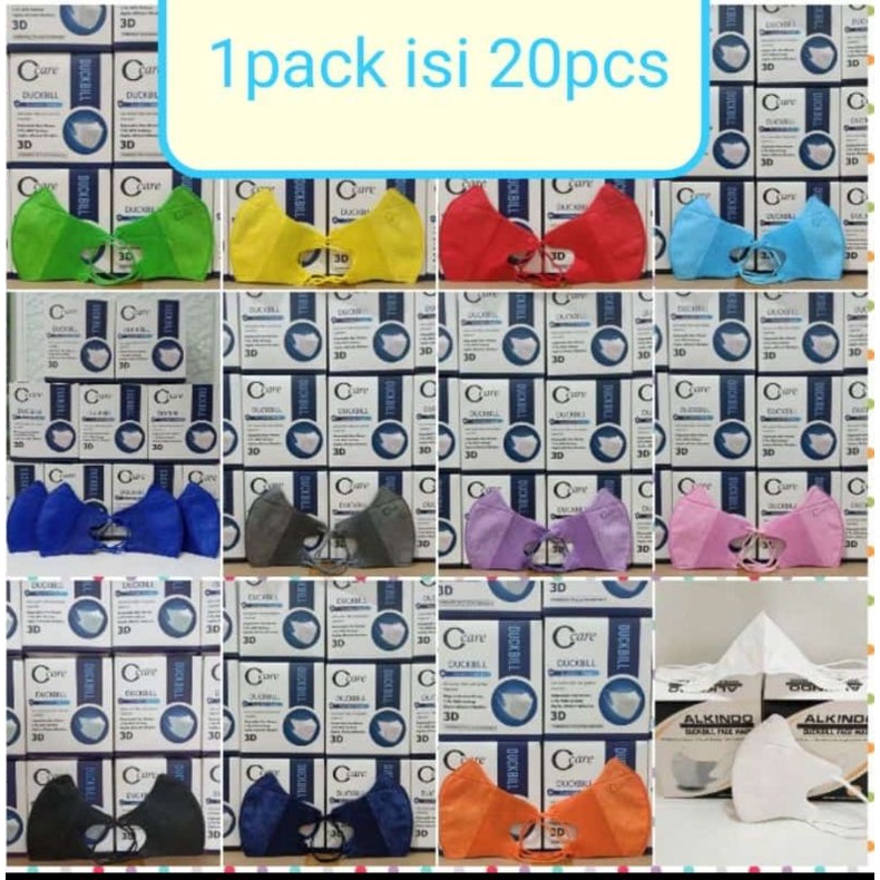 

(Isi 20pcs) MIX WARNA Duckbill Warna Tali Serasi