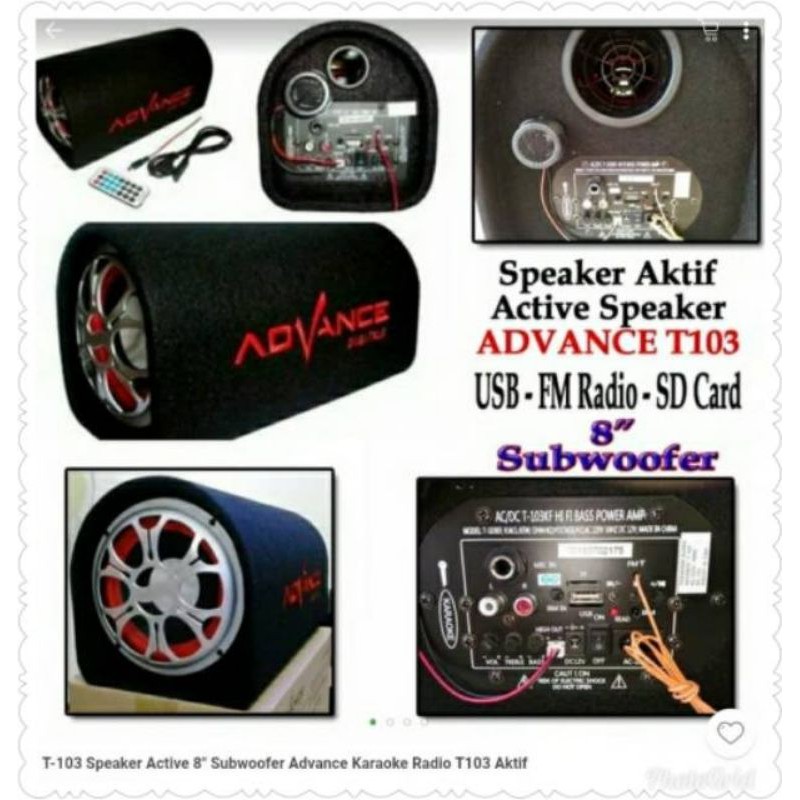 SPEAKER ADVANCE T 103 BLUETOOTH