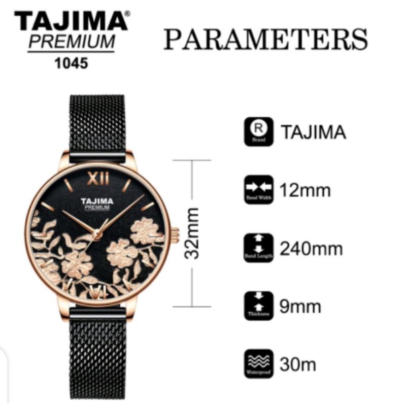 Jam Tangan Wanita Tajima 1045 Water Resistant 50 Meter