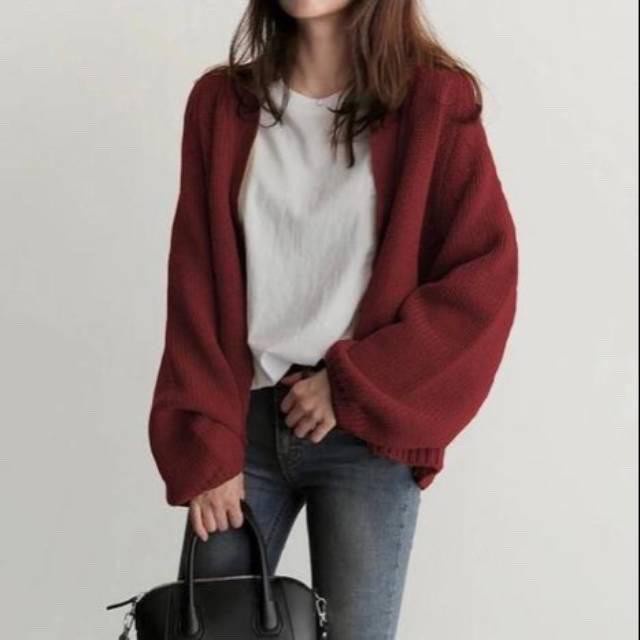 Belleza outlet baju rajut Cardigan rajut atasan wanita amelia outer