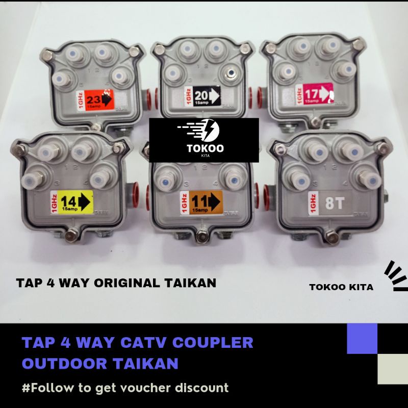 Tap 4 way CATV coupler outdoor taikan original