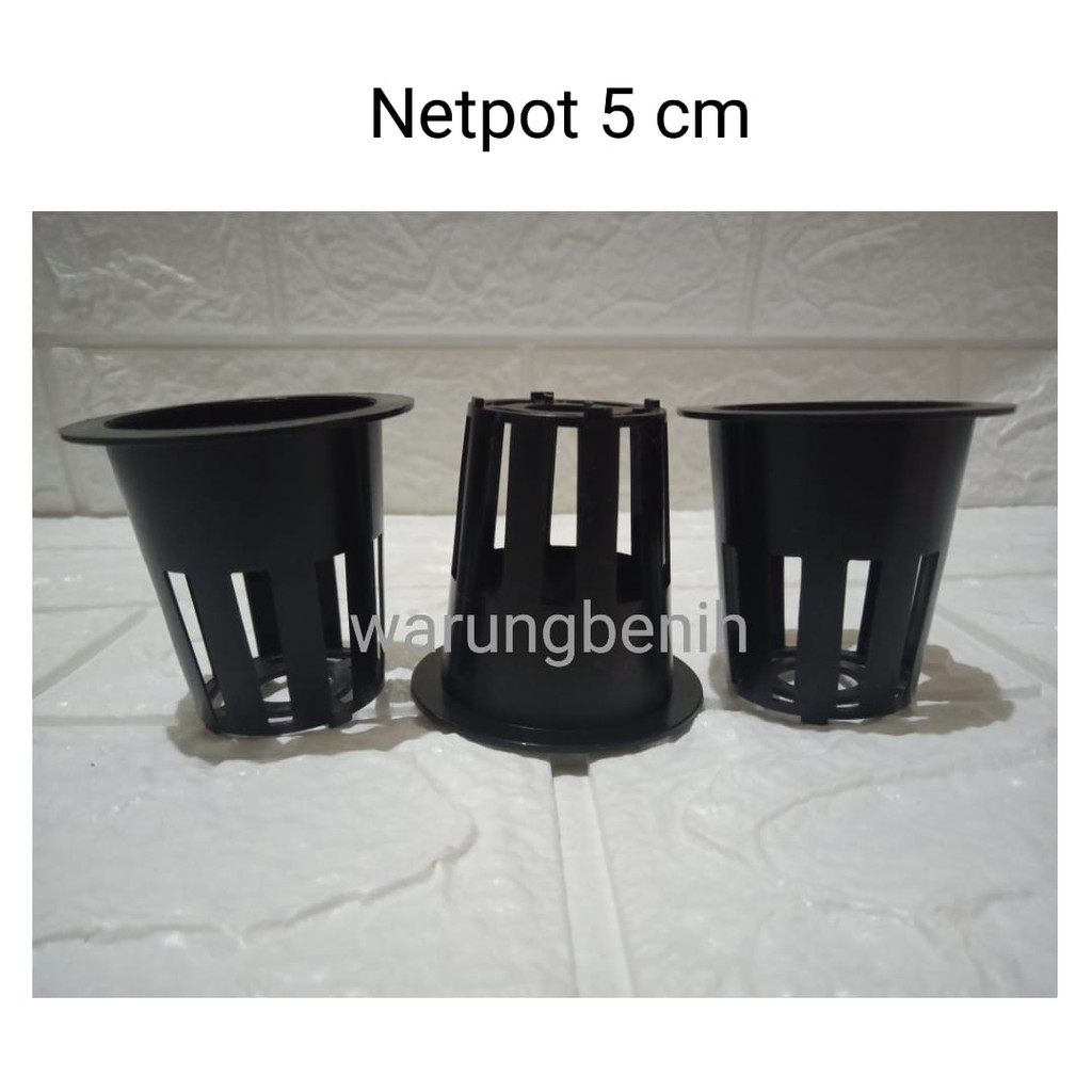 netpot hidroponik hitam 5 cm