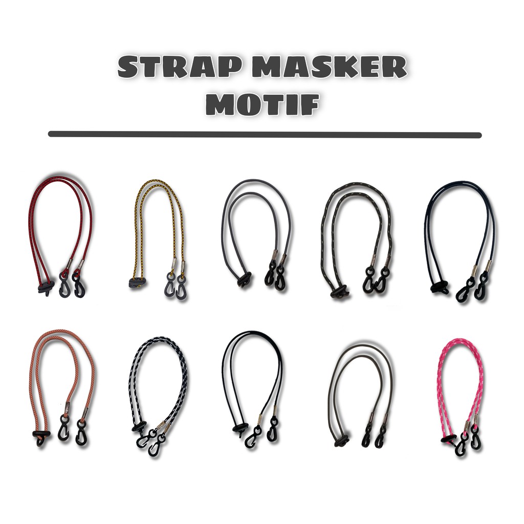 Strap masker pria wanita motif strep masker hijab strap masker korea tali konektor kalung murah!