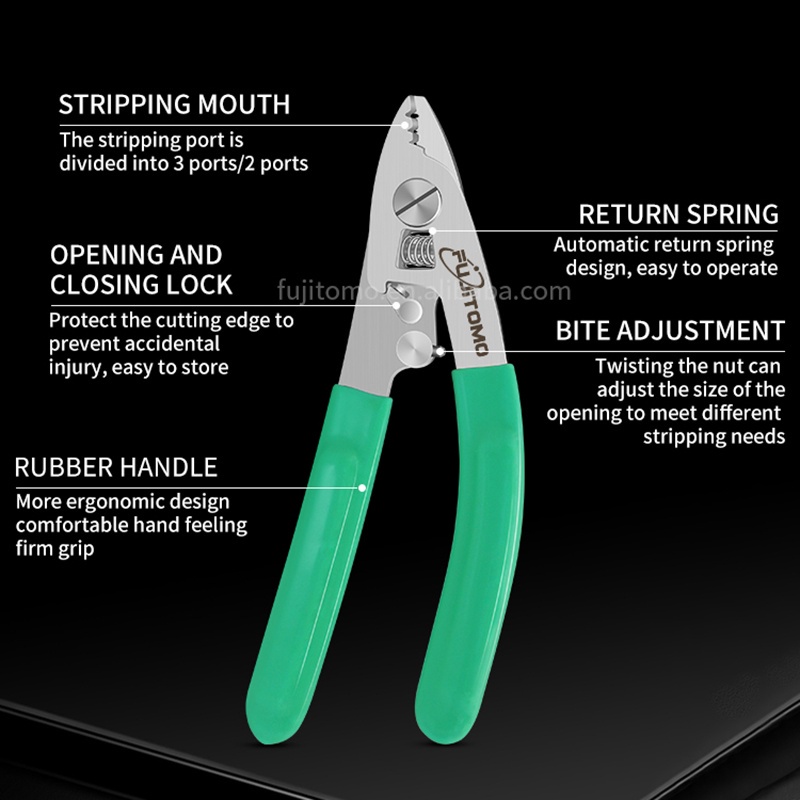 FO - Fujitomo M3 Optical Fiber Stripper Pengupas Kabel Optik 3 Lubang