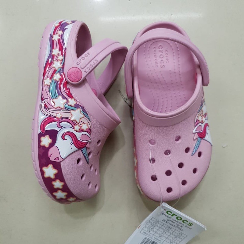 GROSIR Sendal Crocs Fun Lab Unicorn Clogs Croc Clog Sendal Karet Anak Sendal Unicorn Pink