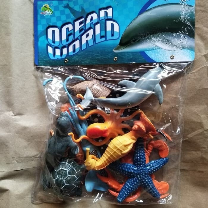 Hot sale   mainan binatang laut karet - ocean world   hanyaq di shopee