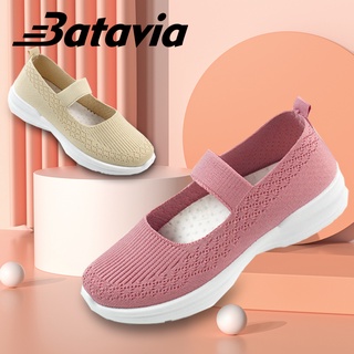 Image of （COD）Batavia new fashion bernapas sepatu import murah sepatu wanita sepatu permium sepatu flat rajut sepatu ibu A26 A6 A160
