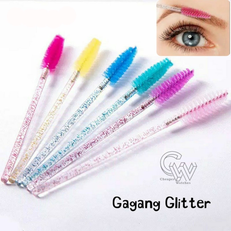 Cheaper-Kuas Maskara Spoolie Sisir Alis Mascara Wand Glitter Spoolie Mascara Kuas Maskara Termurah