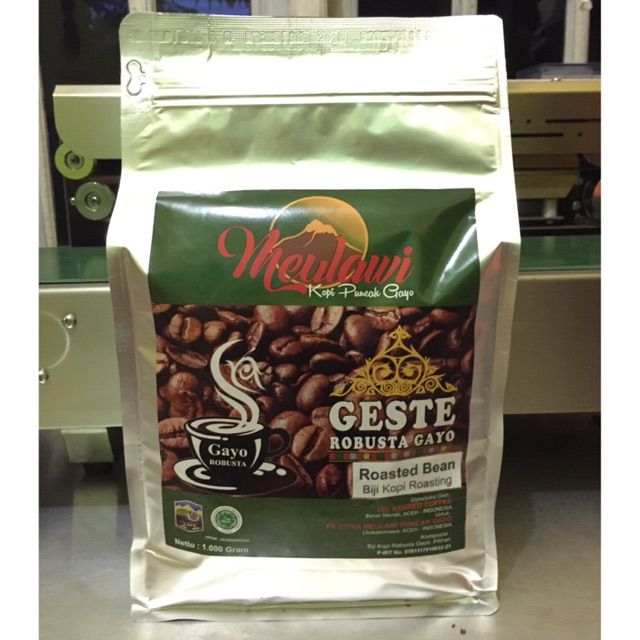 

Roasted Bean Kopi Robusta Gayo Asli 1kg