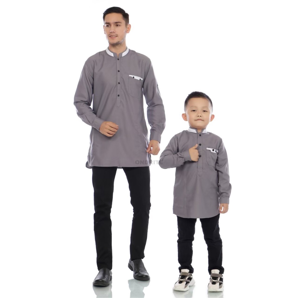 [ PREMIUM QUALITY! ] KURTA BAJU KOKO COUPLE AYAH DAN ANAK ONDRITE ORIGINAL KURTA BAJU MUSLIM PRIA KURTA COUPLE AYAH ready siap kirim kurta couple panjang ayah dan anak