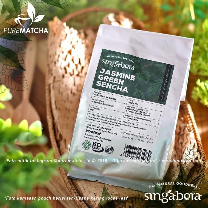 

(BISA COD) Singabera - Jasmine Green Sencha Tea 100gr Teh Hijau Melati Resto Cafe TERUJI Kode 925