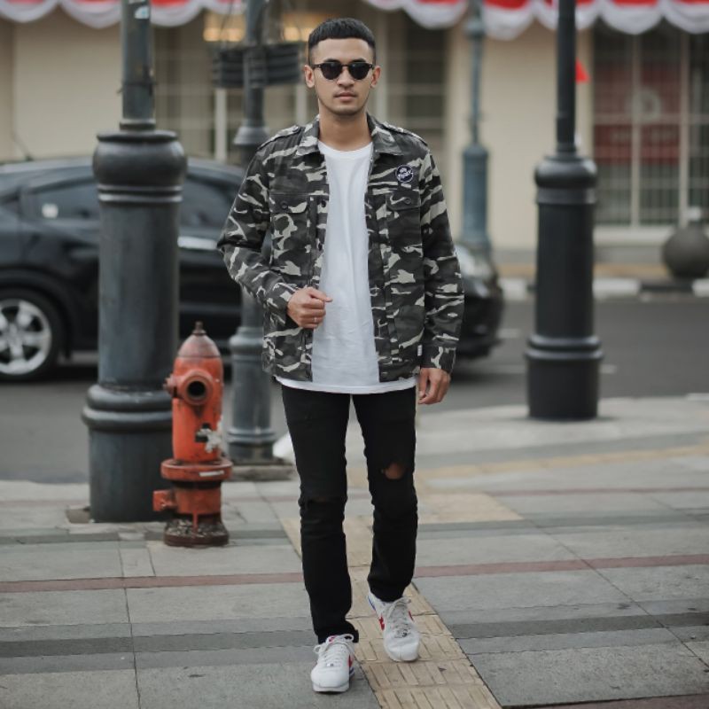 Semi Parka Loreng Pria