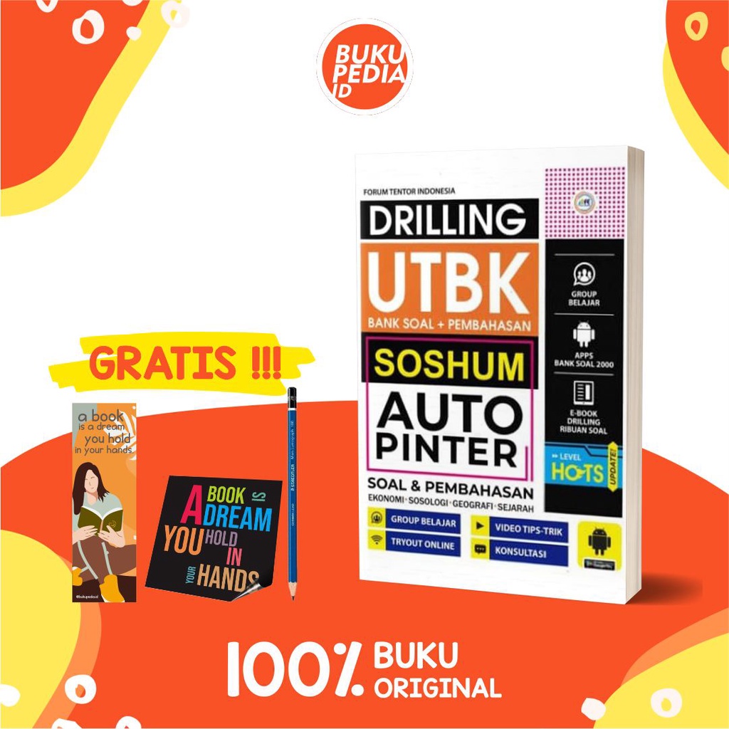 

BEST SELLER !! DRILLING UTBK AUTO PINTER SOSHUM - FORUM EDUKASI - BONUS PENSIL 2B, BOOKMARK, STICKER